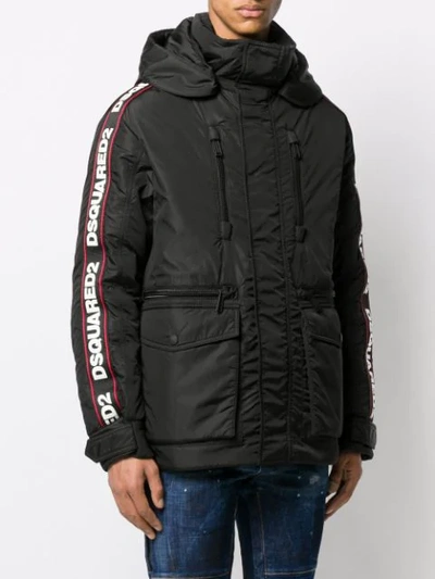 Shop Dsquared2 Feather Down Jacket In Black