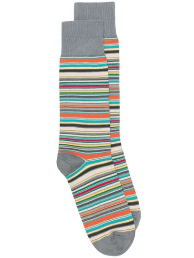 Shop Paul Smith Signature Stripe Socks In Multicolour