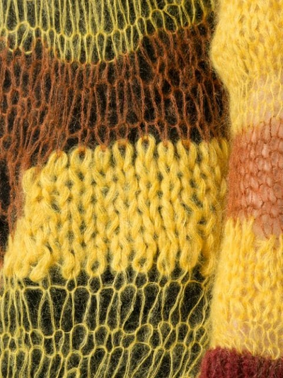 Shop Ann Demeulemeester Open-knit Jumper In Yellow