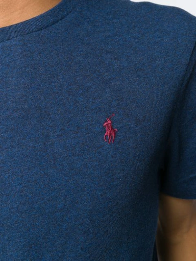 Shop Polo Ralph Lauren T-shirt Mit Logo-stickerei In Blue