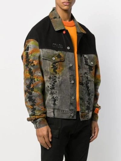 Shop Heron Preston Acid Wash Jacket In Black