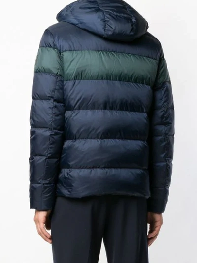 MICHAEL KORS COLLECTION HOODED PADDED JACKET - 蓝色