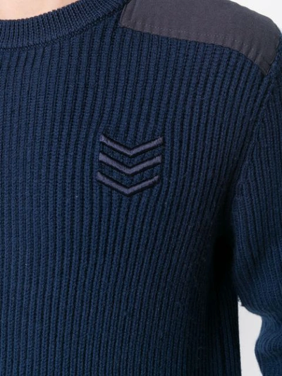 Shop Ron Dorff Army Chevron Jumper In Blue