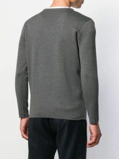 Shop Anglozine 'victory' Pullover Mit V-ausschnitt In Grey