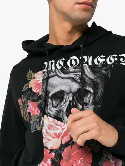 Shop Alexander Mcqueen Sweatshirt Mit "skull And Rose"-print In Black