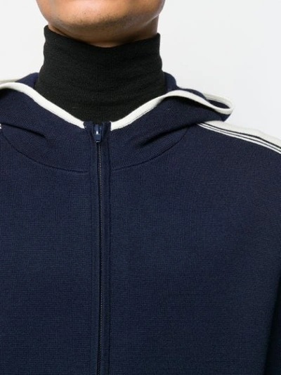 Shop Joseph Sportwear Milano Knit Hoodie In Blue