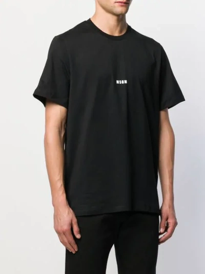 Msgm Viscose Pattern T-shirt In Black
