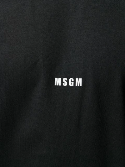 Msgm Viscose Pattern T-shirt In Black