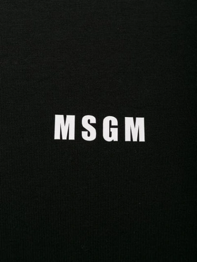 Msgm Viscose Pattern T-shirt In Black