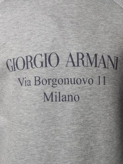 Shop Giorgio Armani Logo Sweater In Grey