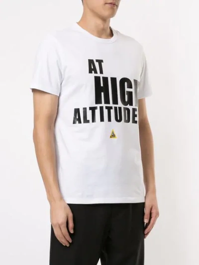 Shop Moncler At High Altitude Print T-shirt In White