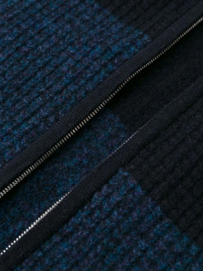 Shop N.peal Zipped Knitted Waistcoat In Blue