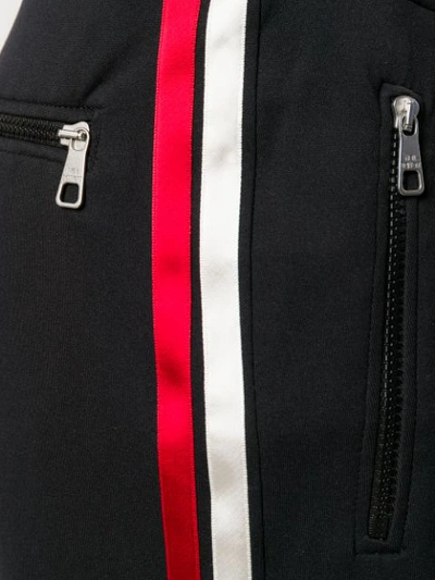 Shop Neil Barrett Side Stripe Track Pants In Black