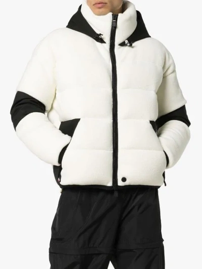Shop Moncler Hooded Fleece Jacket In 04a