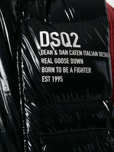 Shop Dsquared2 Logo Print Padded Gilet In Black