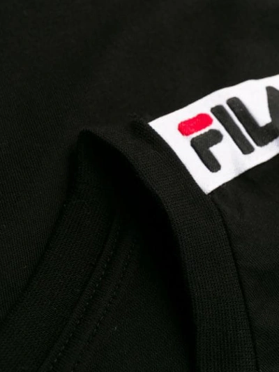 Shop Fila Logo Print Band T-shirt In Black