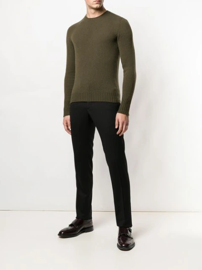 Shop Drumohr Knitted Sweater In Green