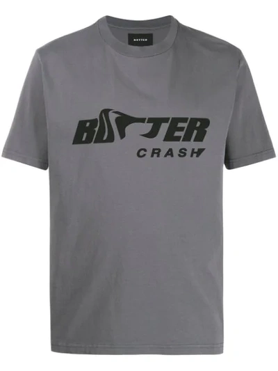 Shop Botter Logo Print T-shirt In Grey