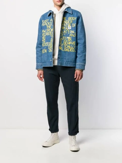 Shop Apc Coddy Denim Jacket In Blue