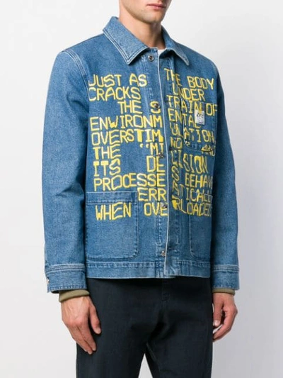 Shop Apc Coddy Denim Jacket In Blue