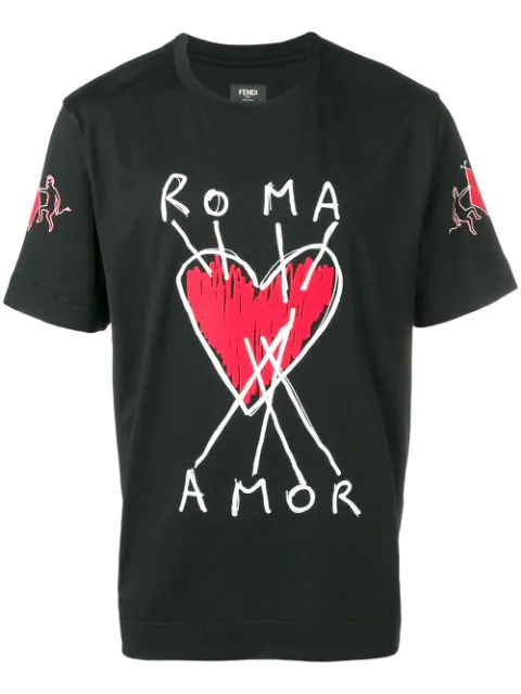 fendi heart t shirt