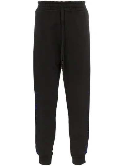 Shop Haider Ackermann Embroidered Track Trousers In Black