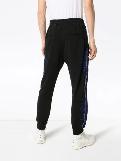 HAIDER ACKERMANN EMBROIDERED TRACK TROUSERS - 黑色