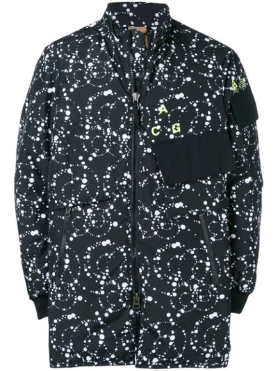 Shop Nike Dotted Acg Jacket In Black