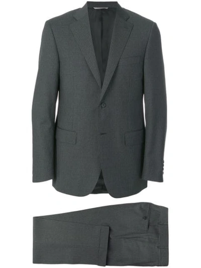 Shop Canali Pinstripe Formal Suit - Grey