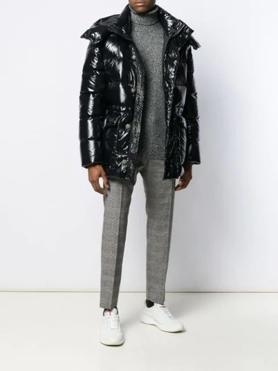 Shop Dolce & Gabbana Roll Neck Cashmere Jumper In Grey