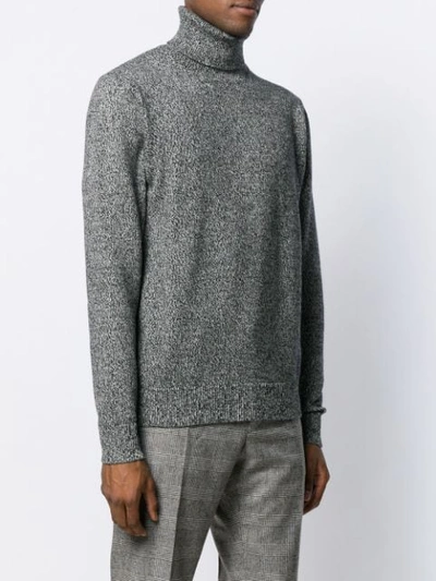 Shop Dolce & Gabbana Roll Neck Cashmere Jumper In Grey