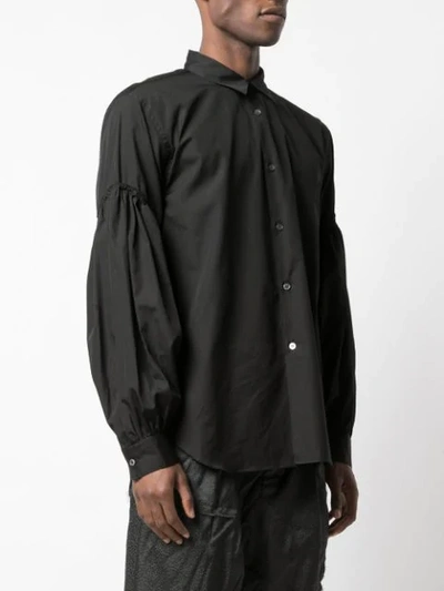 Shop Comme Des Garçons Homme Deux Broad Sleeve Shirt In Black