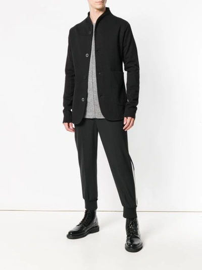 Shop Thom Krom Collarless Jacket - Black