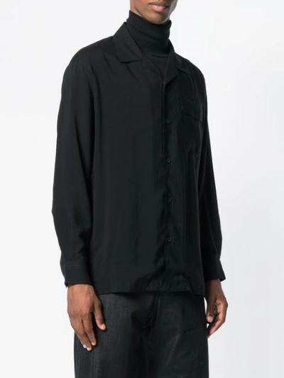 Shop Yohji Yamamoto Chest Pocket Shirt - Black