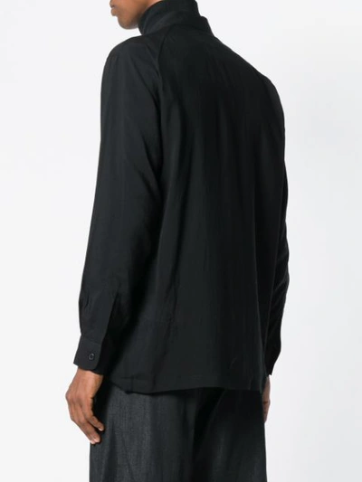 Shop Yohji Yamamoto Chest Pocket Shirt - Black