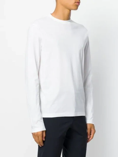 Shop Prada Classic Long Sleeve T-shirt Pack - White