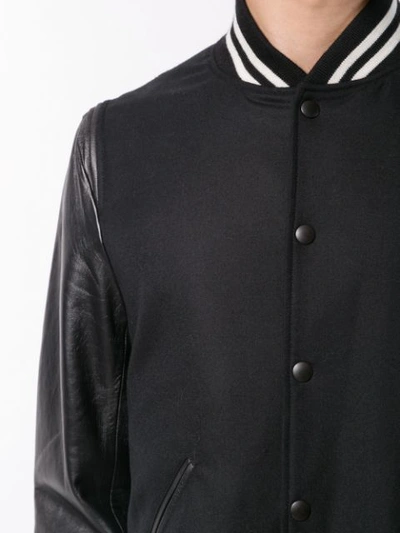 Shop John Elliott Button-up Bomber Jacket - Black