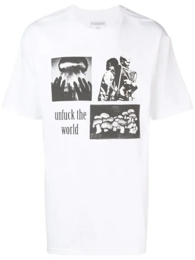 Shop Pleasures World Print T In White