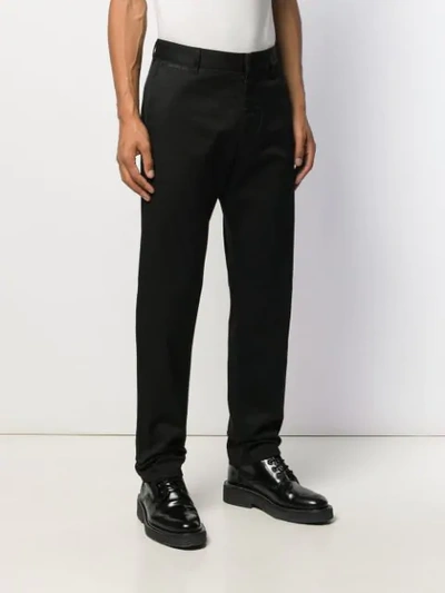 Shop Prada Straight Leg Tailored Trousers In Black