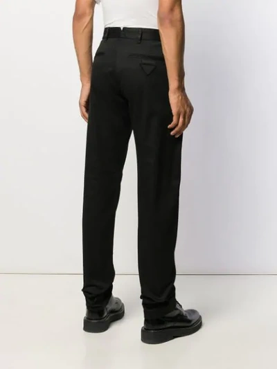 Shop Prada Straight Leg Tailored Trousers In Black