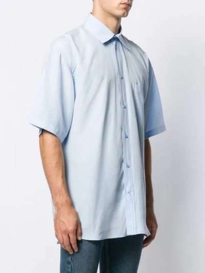 Shop Balenciaga Short-sleeved Shirt In Blue