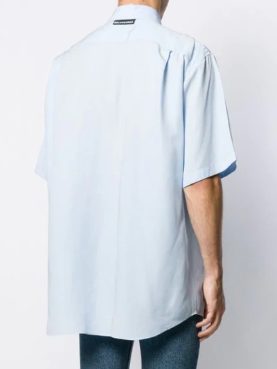 Shop Balenciaga Short-sleeved Shirt In Blue
