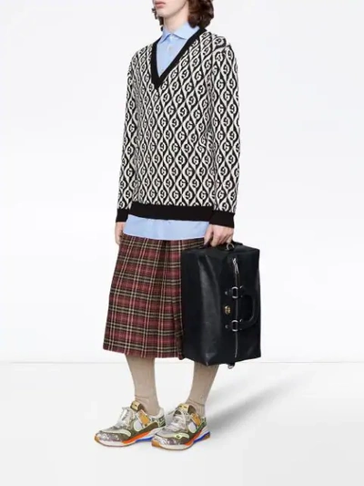 GUCCI JACQUARD G MOTIF KNIT JUMPER - 黑色