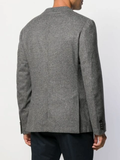 Shop Z Zegna Fitted Suit Jacket In Grey