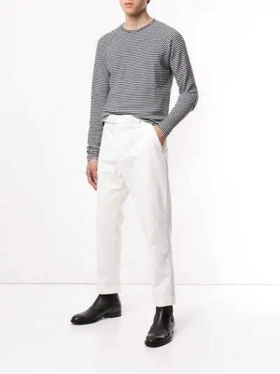 Shop Haider Ackermann Pegged Trousers In White