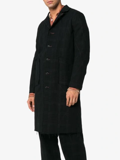 Shop Sulvam Long Sleeve 'shop Coat' Cotton Jacket In Black