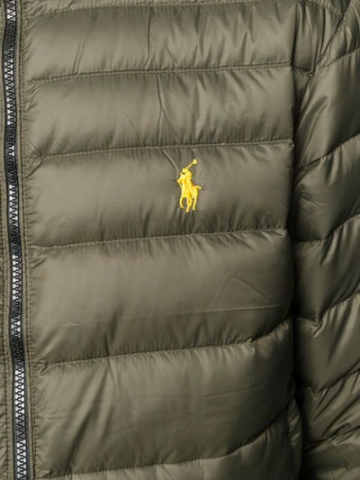 Shop Polo Ralph Lauren Short Padded Jacket In Green