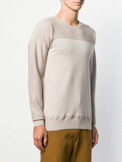 Shop Al Duca D'aosta Round Neck Jumper In Neutrals