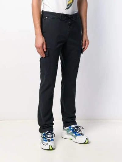 Shop 7 For All Mankind Extra Slim Chino Cargo Trousers In Blue