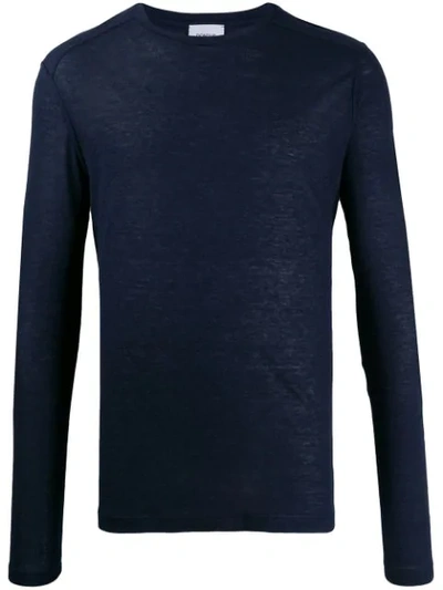 Shop Dondup Lightweight Knit Sweatshirt In 897 Navy